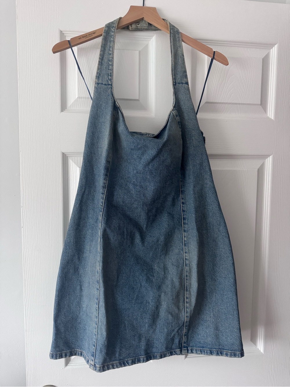 Denim halter dress